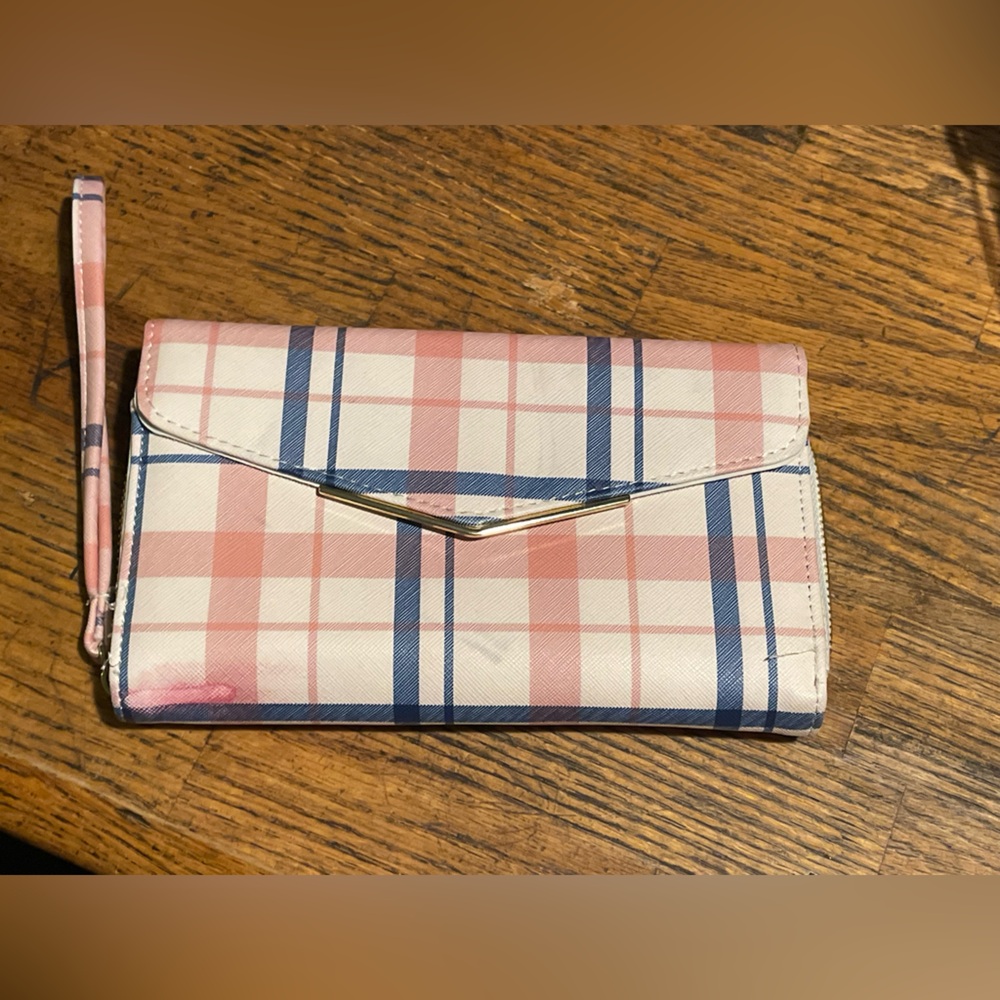 Plaid Pink and Blue Women's Wallet